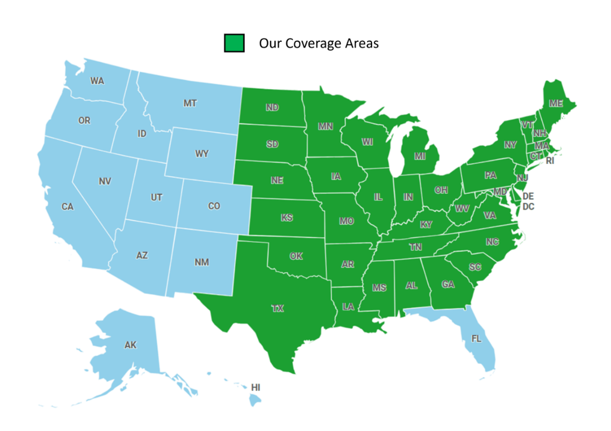 Service area map